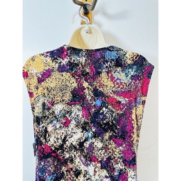 Julie‎ Dillon Dress Size 4 Multicolored Sheath Sleeveless NWT Artsy Abstract - Picture 12 of 14